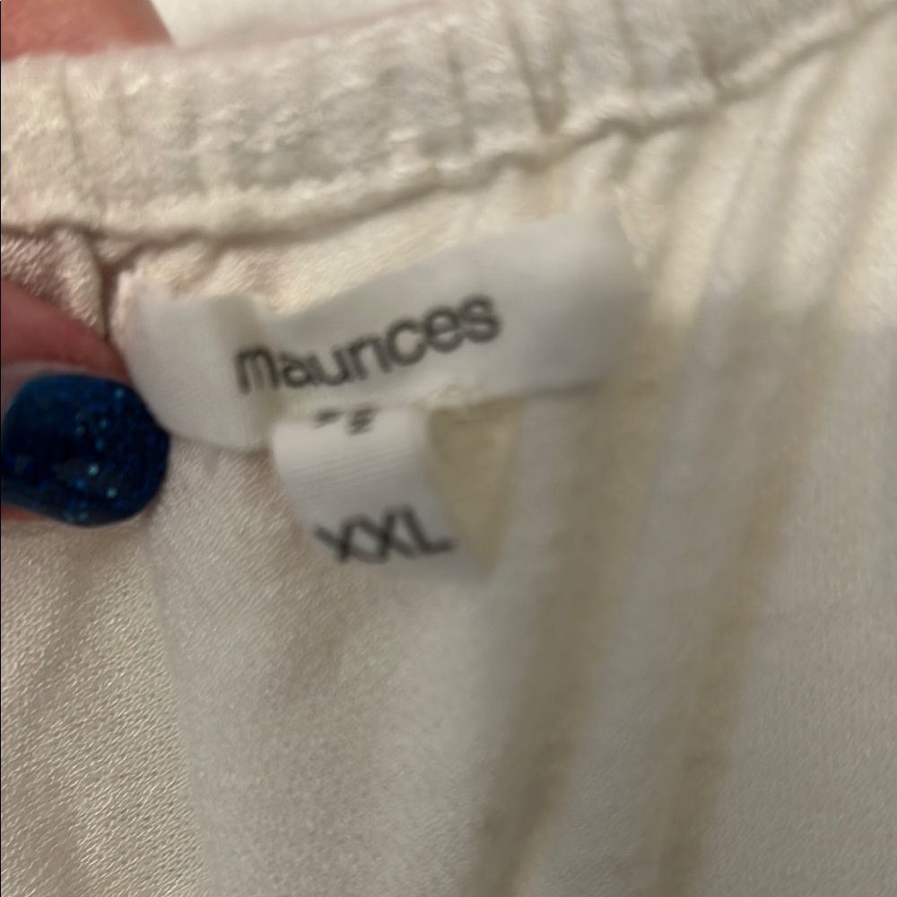 Maurices Cream Floral Button-Front Tank Top - Picture 2 of 4